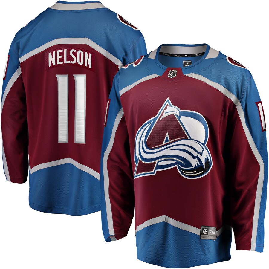 Men's Colorado Avalanche Brock Nelson Fanatics Burgundy Home Breakaway Jersey