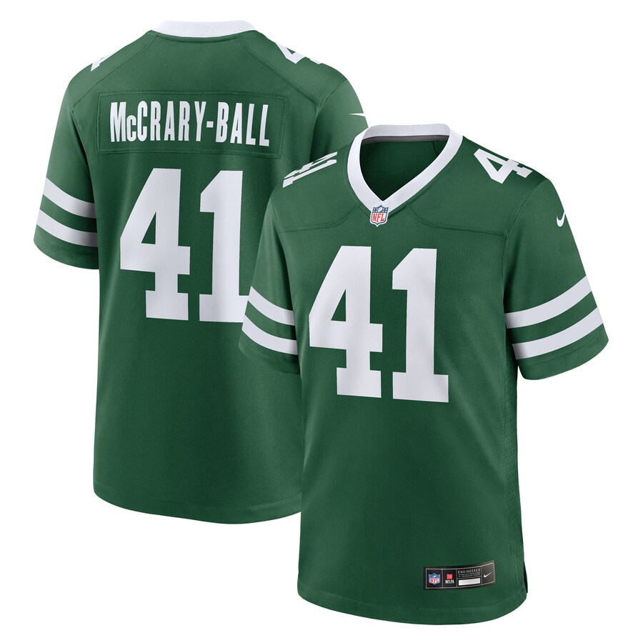 Men's New York Jets Marcelino McCrary-Ball Nike Legacy Green Team Game Jersey