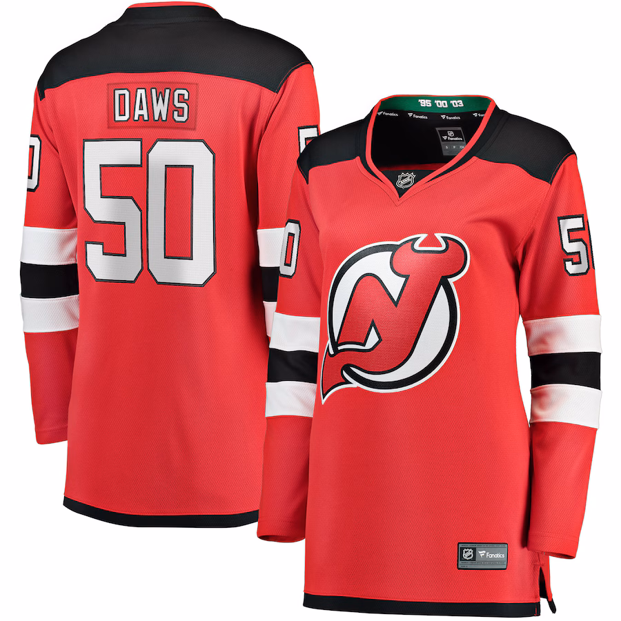 Women's New Jersey Devils Nico Daws Fanatics Red Home Breakaway Player Jersey