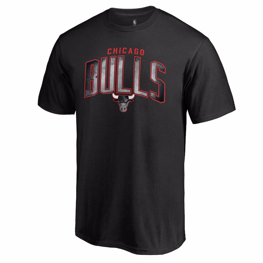 Men's Chicago Bulls Black Arch Smoke T-Shirt