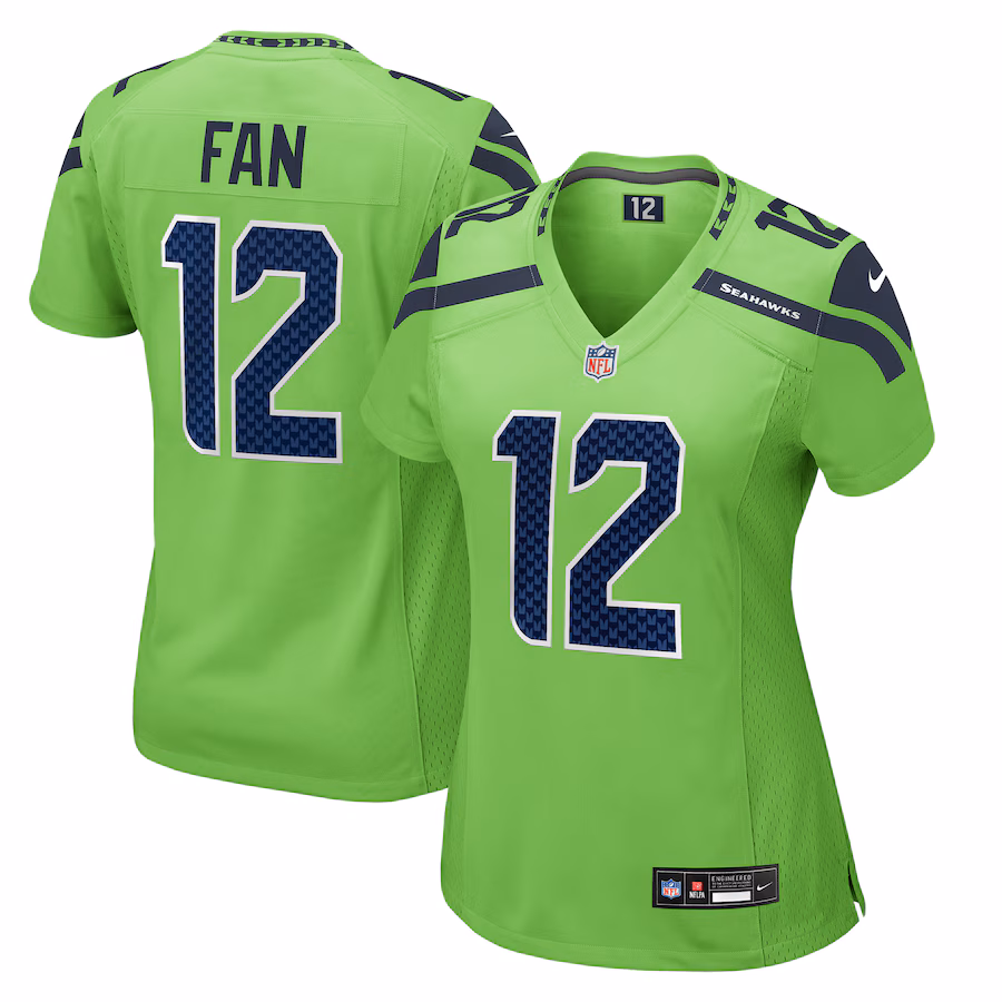Women's Seattle Seahawks 12s Nike Neon Green  Game Jersey