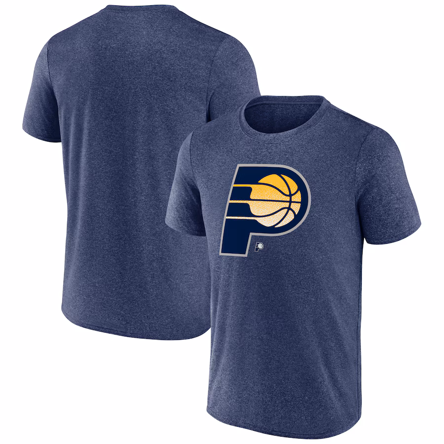 Men's Indiana Pacers Fanatics Heather Navy Iconic Overtime T-Shirt
