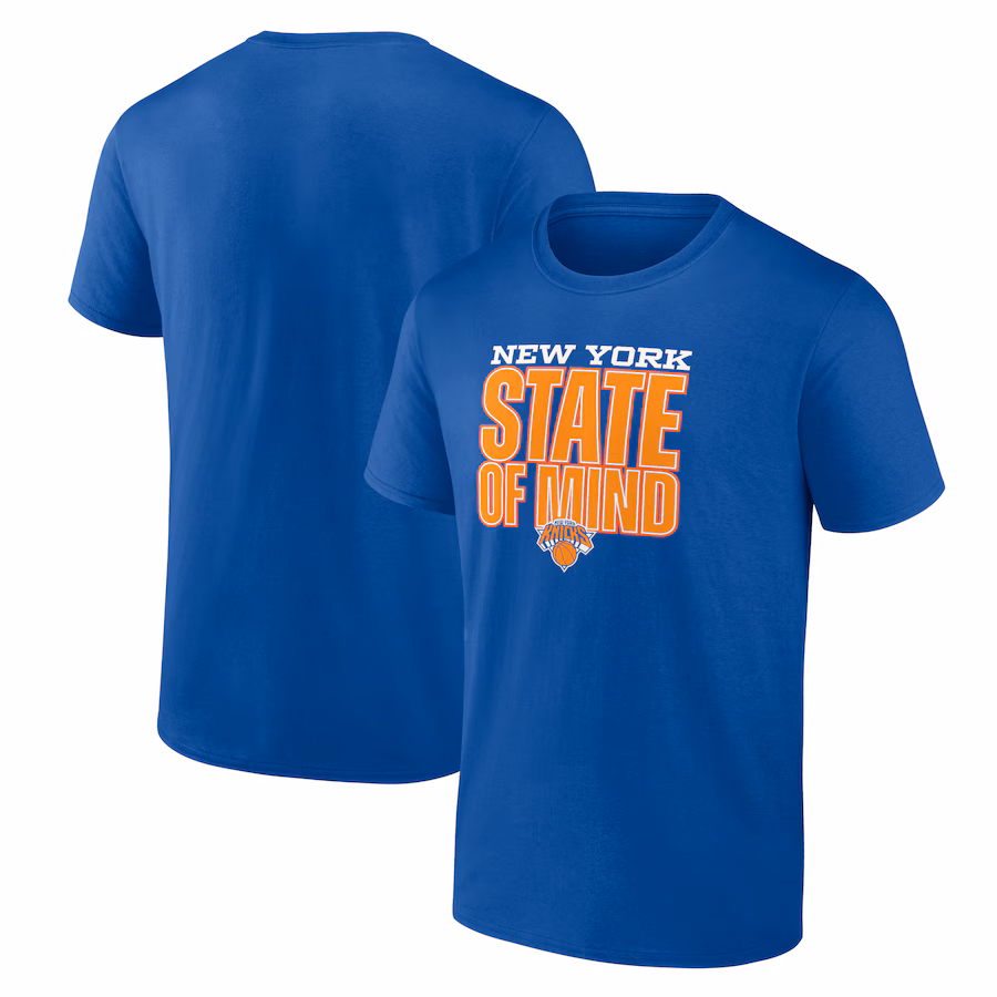 Men's New York Knicks Blue Pick & Roll Coverage T-Shirt
