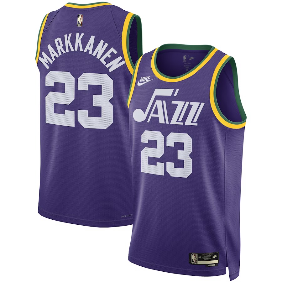 Unisex Utah Jazz Lauri Markkanen Nike Purple 2023/24 Swingman Replica Jersey - Classic Edition