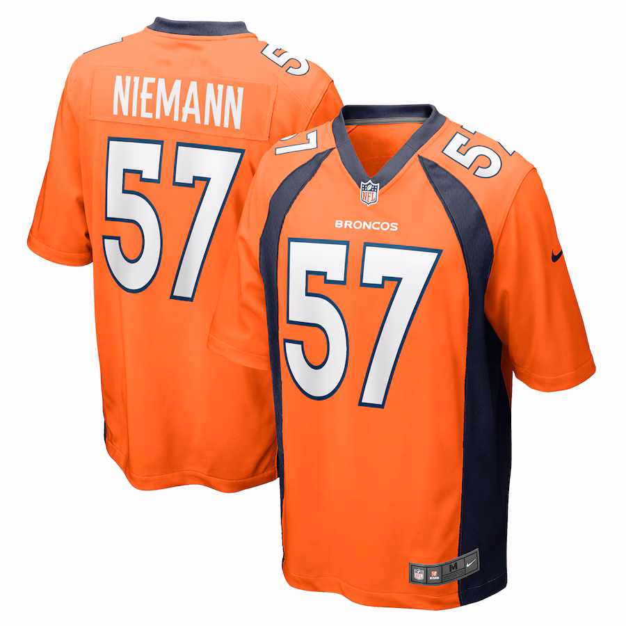 Men's Denver Broncos Ben Niemann Nike  Orange Team Game Jersey