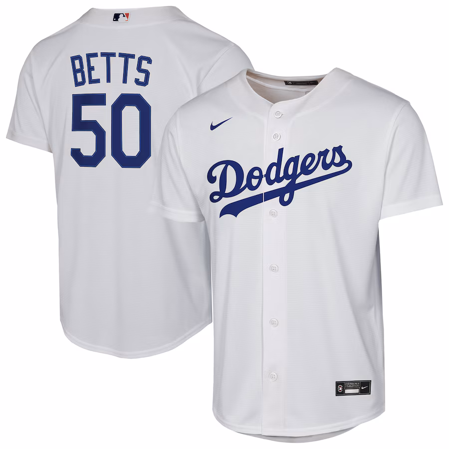 Youth Los Angeles Dodgers Mookie Betts Nike White Home Replica Player Jersey