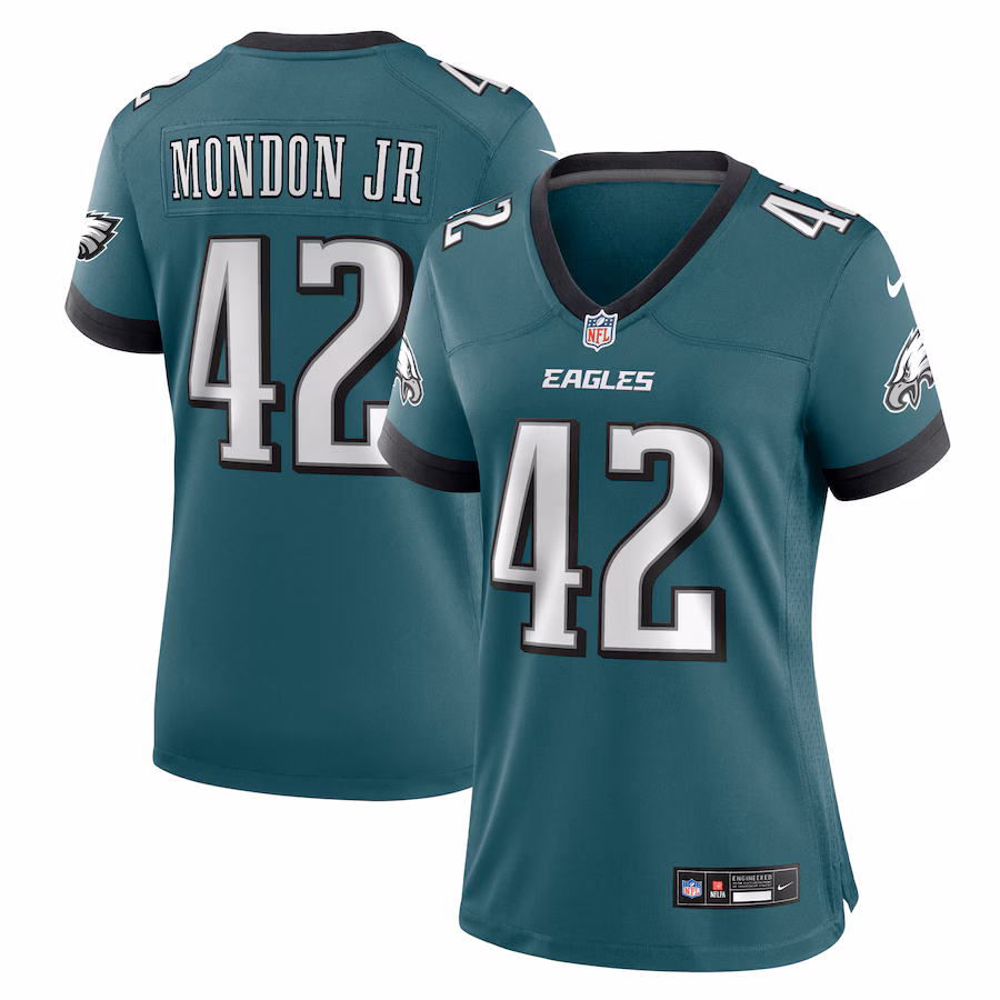 Women's Philadelphia Eagles Smael Mondon Jr. Nike Midnight Green Team Game Jersey