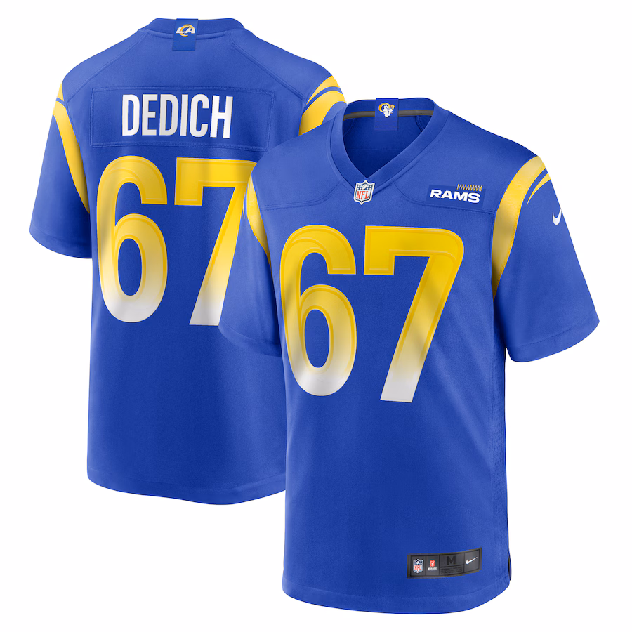 Men's Los Angeles Rams Justin Dedich Nike  Royal Game Jersey