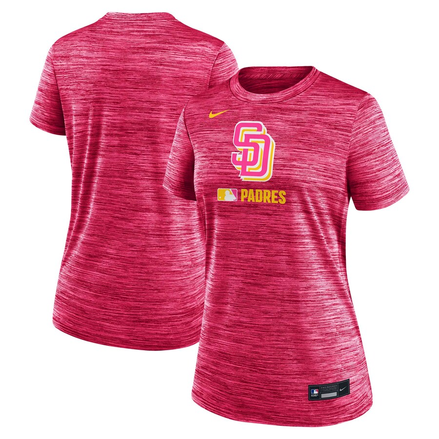 Women's San Diego Padres Nike Pink Authentic Collection City Connect Velocity Performance T-Shirt