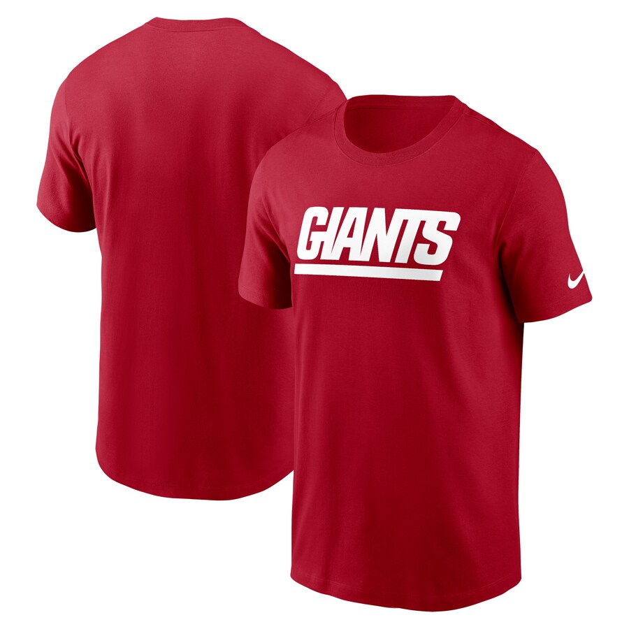 Men's New York Giants Nike Red Team Wordmark Essential T-Shirt