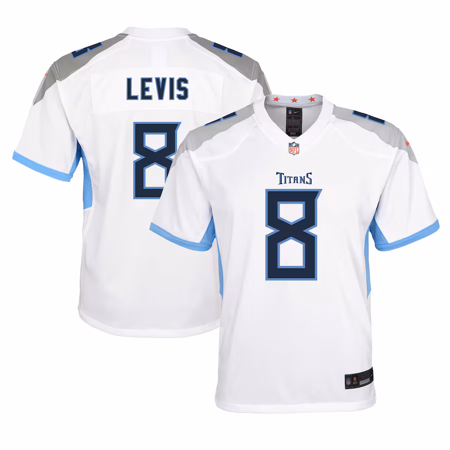 Youth Tennessee Titans Will Levis Nike White Player Game Jersey