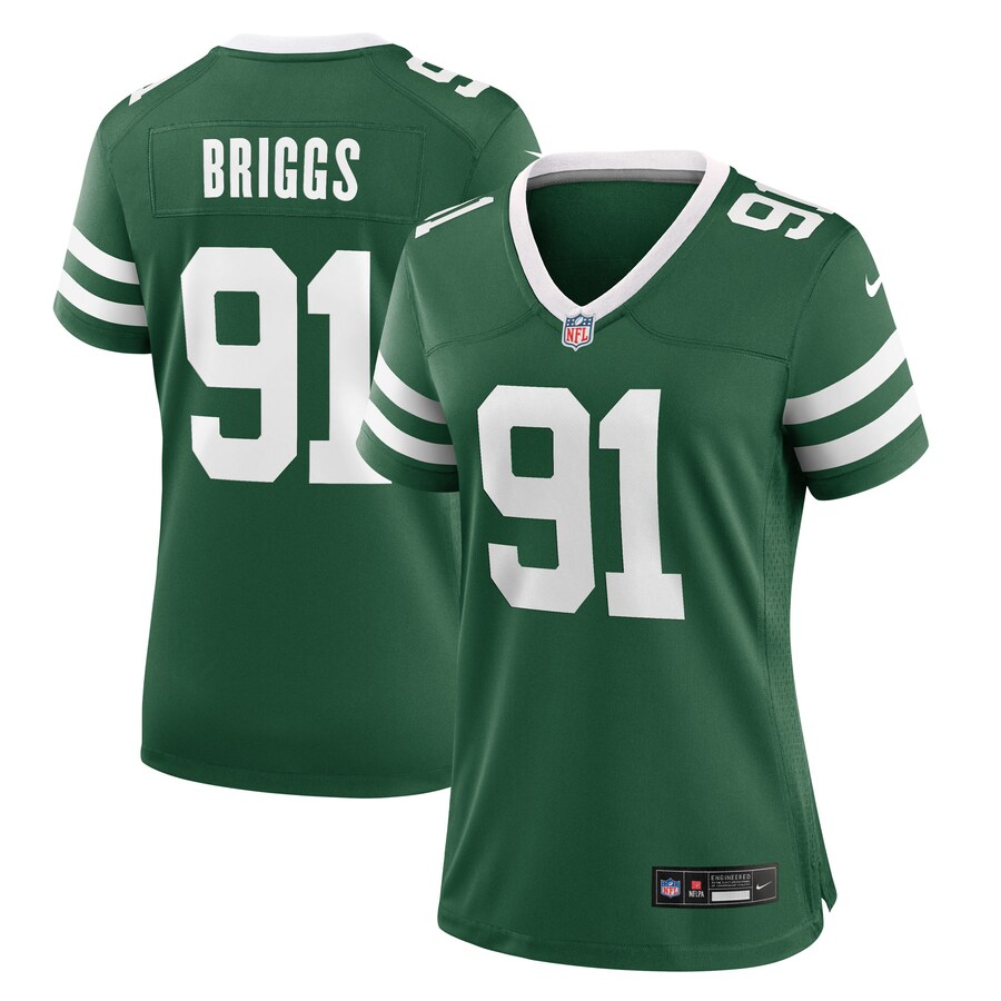 Women's New York Jets Jowon Briggs Nike Legacy Green Team Game Jersey
