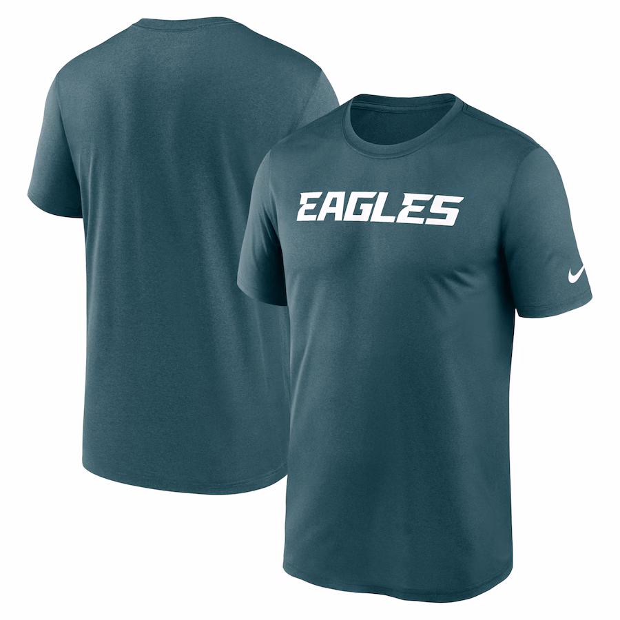 Men's Philadelphia Eagles Nike Midnight Green Primetime Legend Wordmark Performance T-Shirt