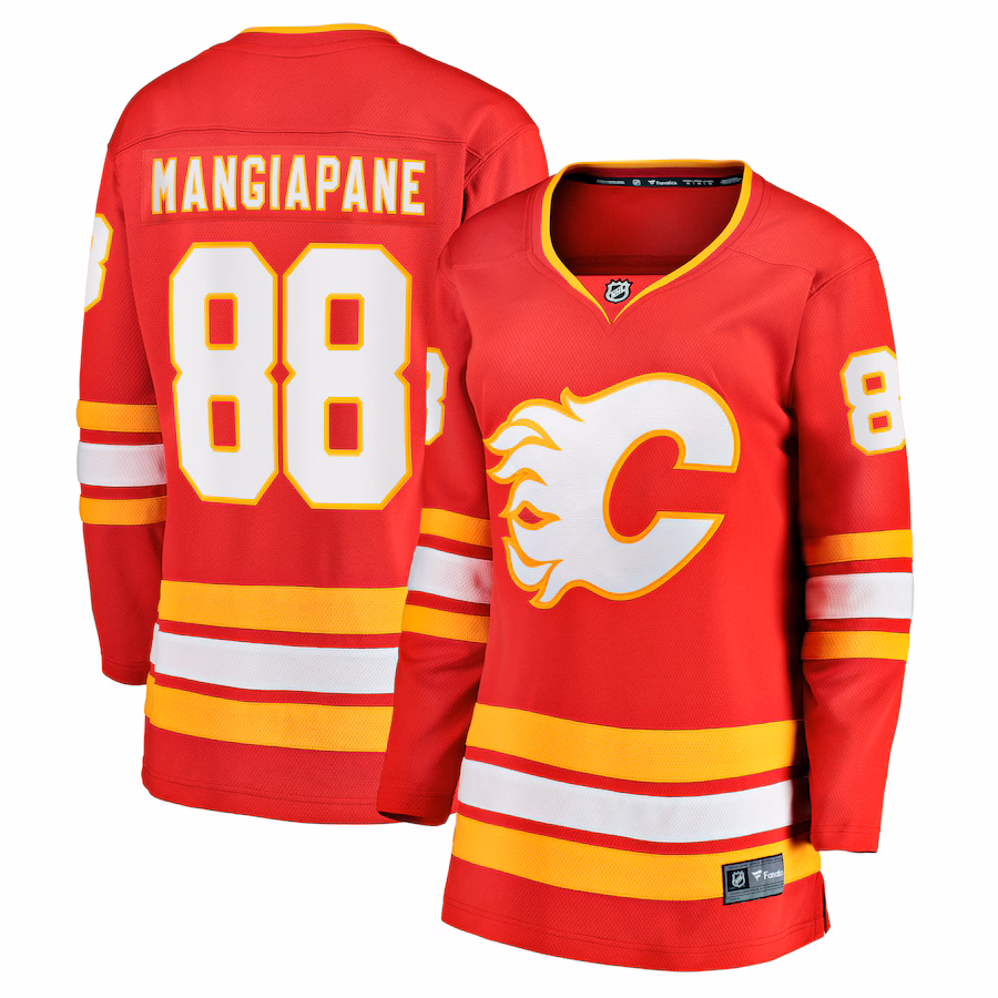 Women's Calgary Flames Andrew Mangiapane Fanatics Red Home Team Breakaway Player Jersey