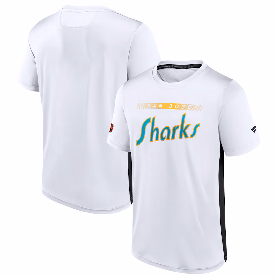 Men's San Jose Sharks Fanatics White Special Edition 2.0 Authentic Pro Tech T-Shirt