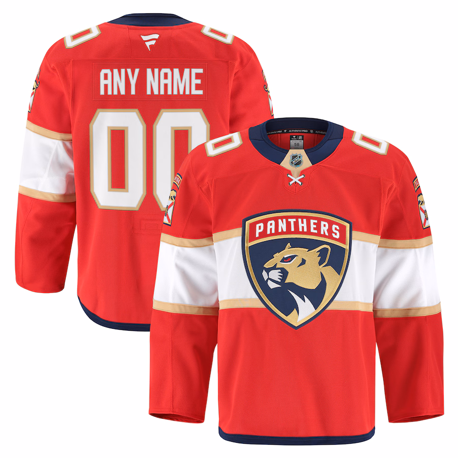 Men's Florida Panthers Fanatics Red Home Authentic Pro Custom Jersey
