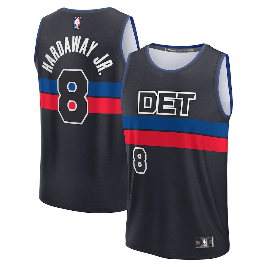 Men's Detroit Pistons Tim Hardaway Jr. Fanatics Black Fast Break Player Jersey - Statement Edition
