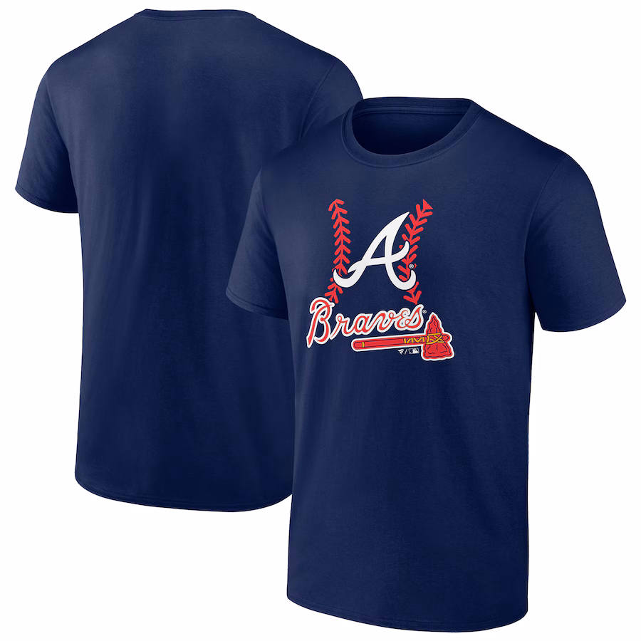 Men's Atlanta Braves Navy Fastball T-Shirt