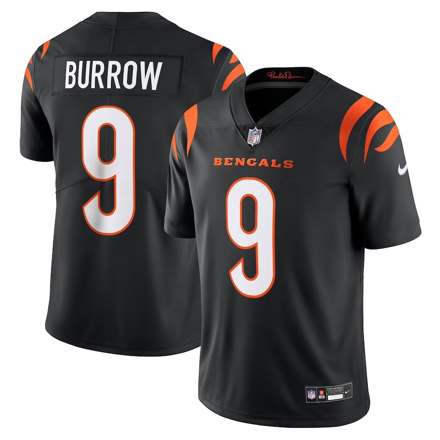 Men's Cincinnati Bengals Joe Burrow Nike Black Vapor F.U.S.E. Stitched Limited Jersey
