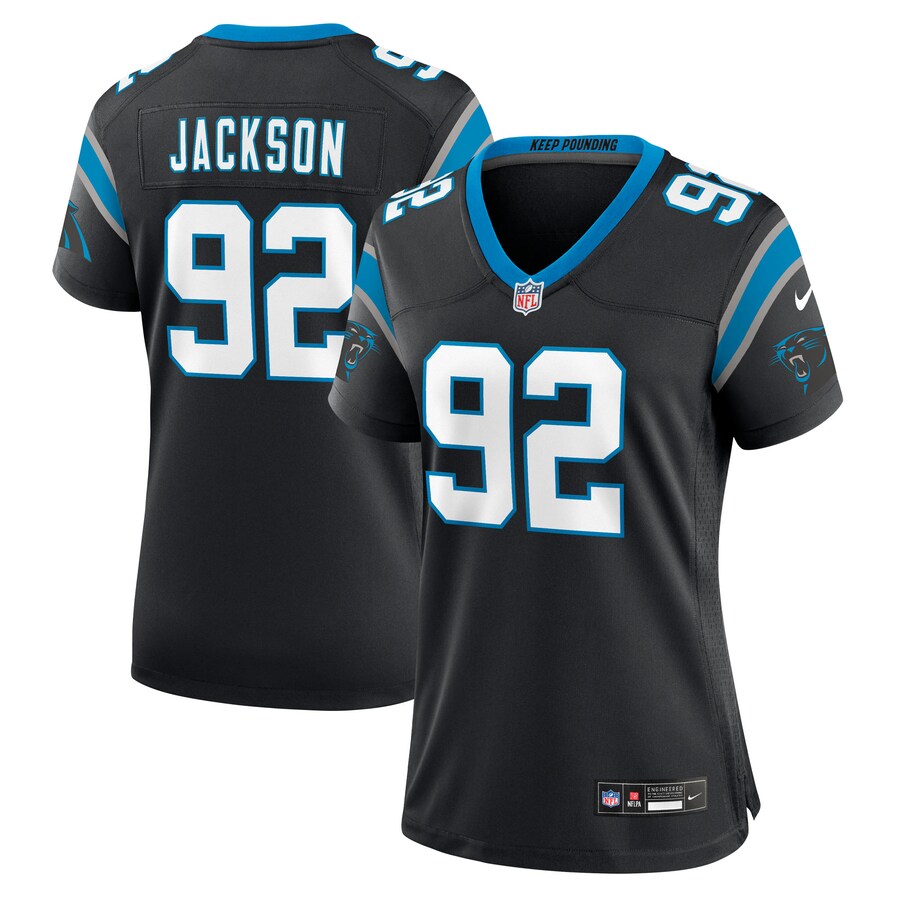 Women's Carolina Panthers Cam Jackson Nike Black Team Game Jersey