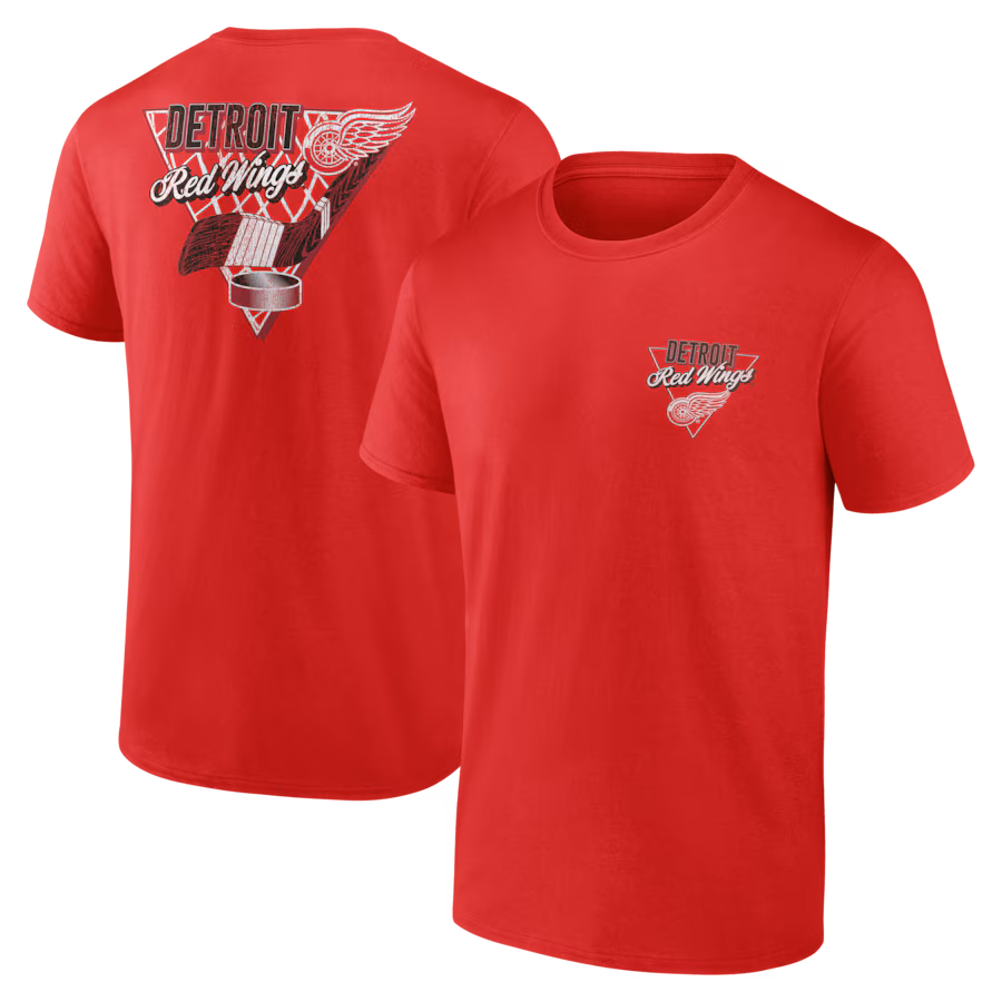 Men's Detroit Red Wings Red Net Slap T-Shirt