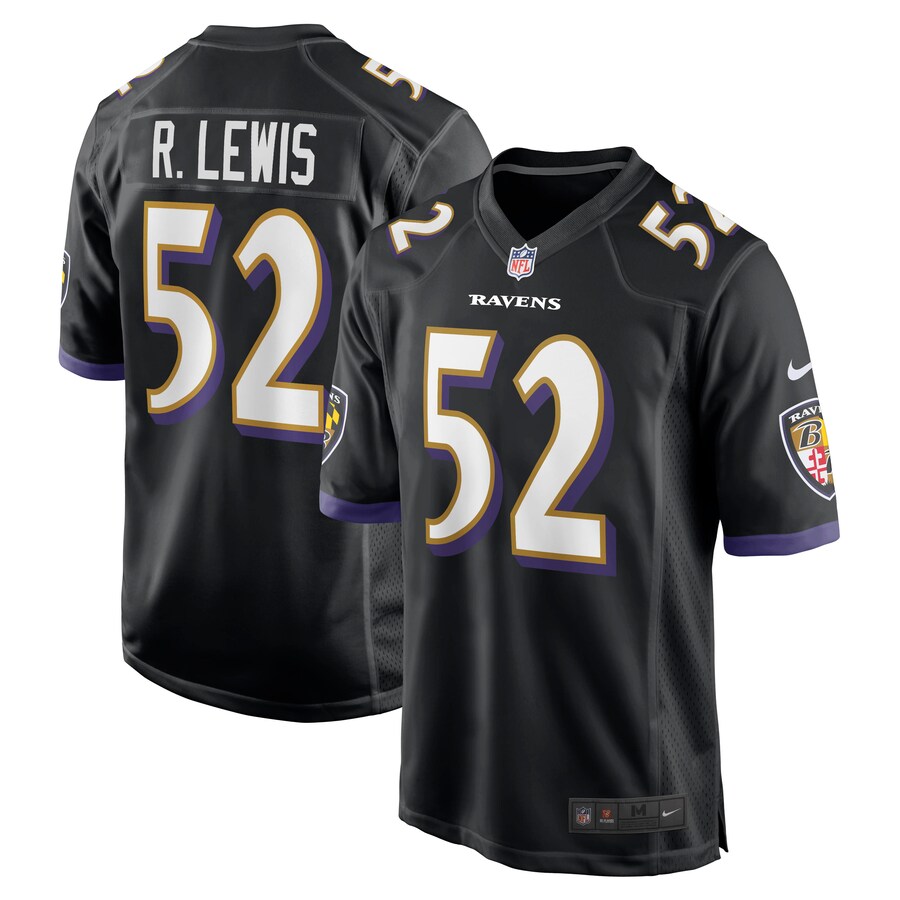 Men's Baltimore Ravens Ray Lewis Nike Black Retired Player Alternate Game Jersey