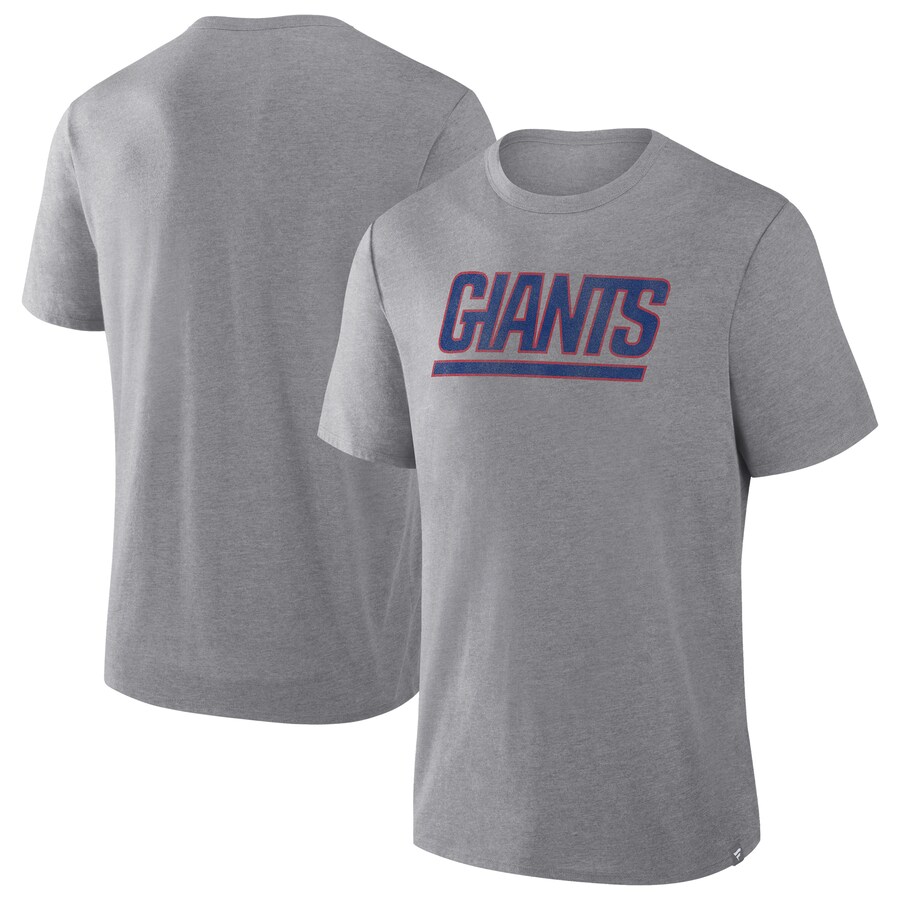 Men's New York Giants  Fanatics Heather Gray Tri-Blend T-Shirt