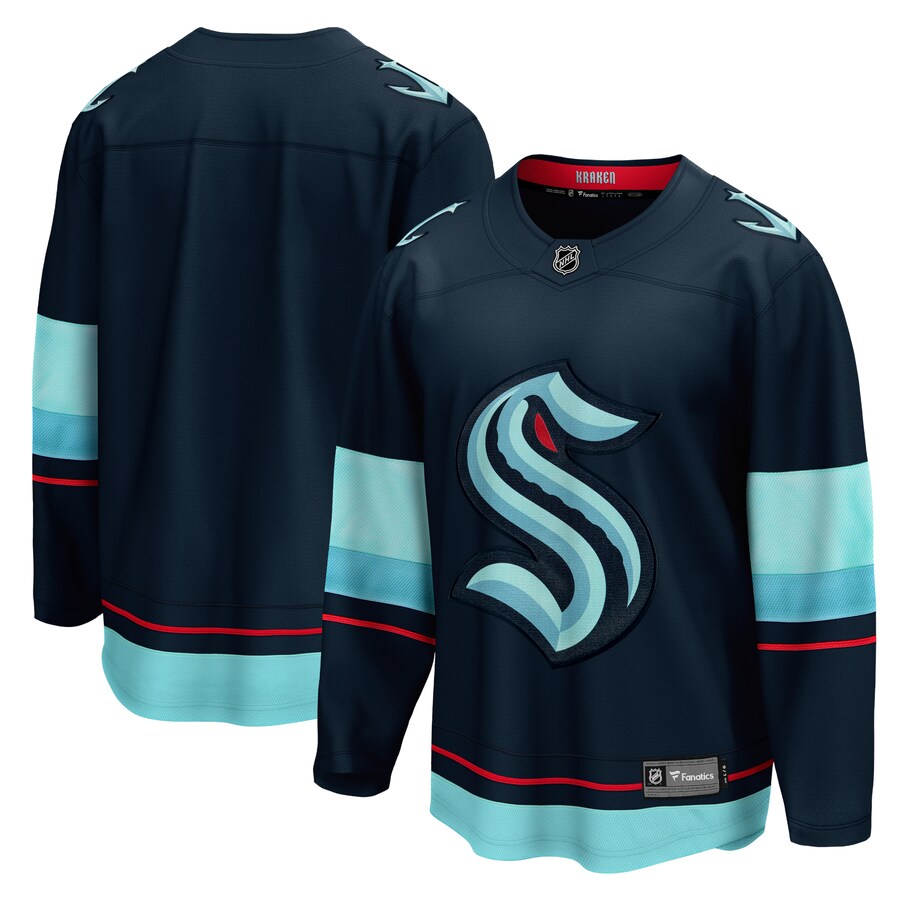 Men's Seattle Kraken Fanatics Branded Deep Sea Blue Home Breakaway Jersey