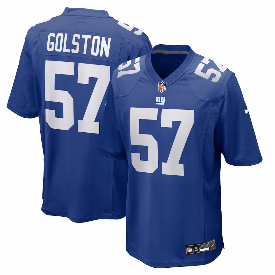 Men's New York Giants Chauncey Golston Nike Royal Team Game Jersey