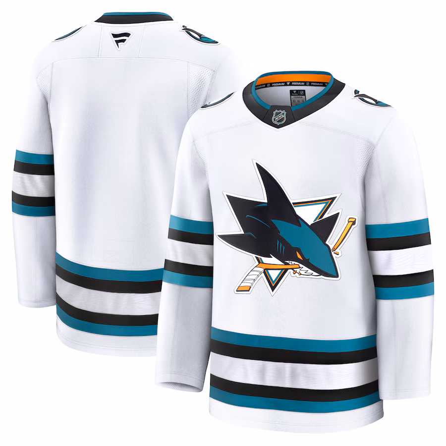 Men's San Jose Sharks Fanatics White Away Premium Jersey