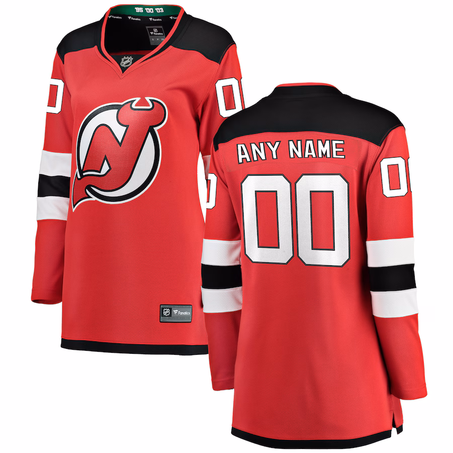 Women's New Jersey Devils Fanatics Red Home Breakaway Custom Jersey