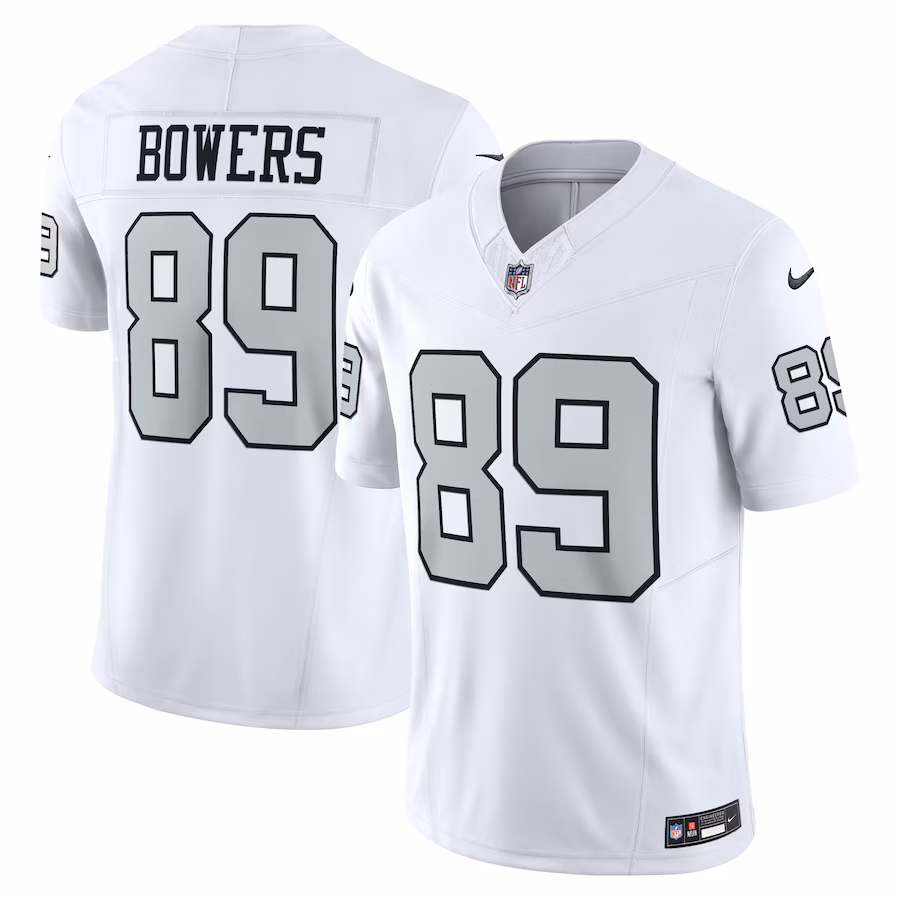 Men's Las Vegas Raiders Brock Bowers Nike White Alternate Vapor F.U.S.E. Limited Jersey