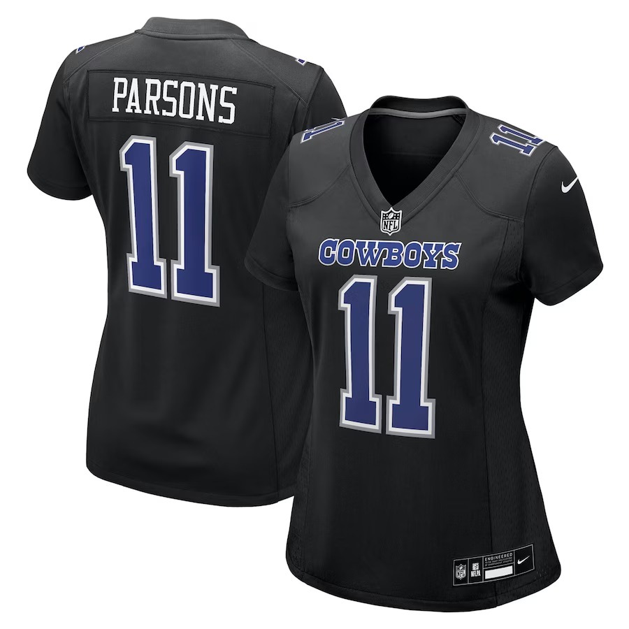 Women's Dallas Cowboys Micah Parsons Nike Carbon Black Fashion Game Jersey