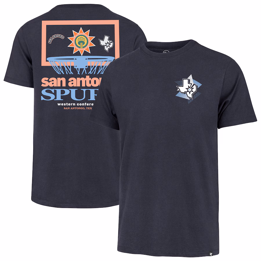 Men's San Antonio Spurs  '47 Navy City Edition Backboard T-Shirt