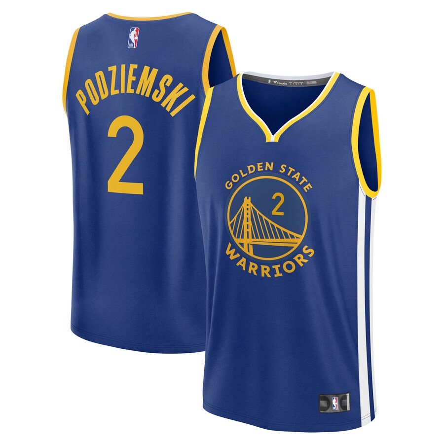 Men's Golden State Warriors Brandin Podziemski Fanatics Royal Fast Break Replica Player Jersey - Icon Edition