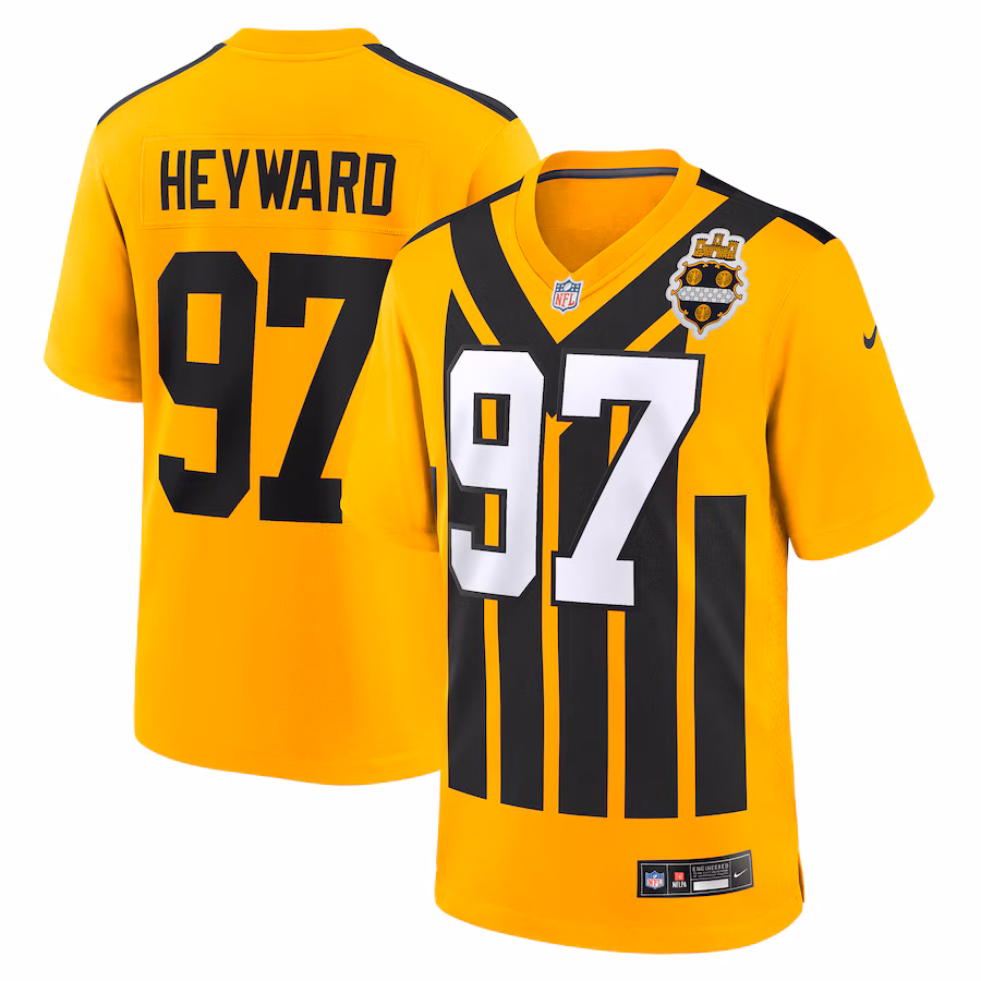 Men's Pittsburgh Steelers Cameron Heyward Nike Gold Alternate 1933 Throwback Game Jersey