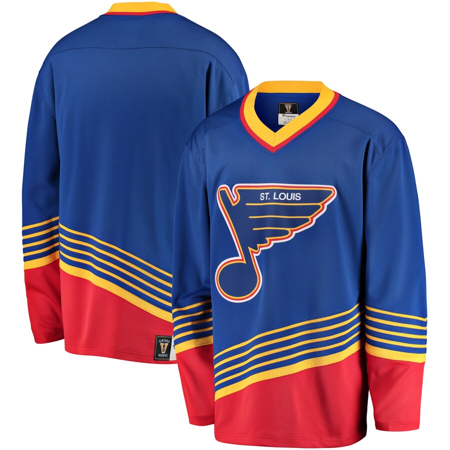 Men's St. Louis Blues Fanatics Branded Blue Premier Breakaway Heritage Jersey
