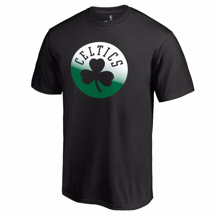 Men's Boston Celtics Black Gradient Logo T-Shirt