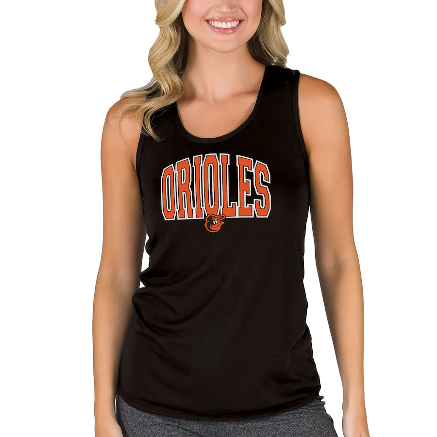 Women's Baltimore Orioles Concepts Sport Black Marathon Racerback Tank Top