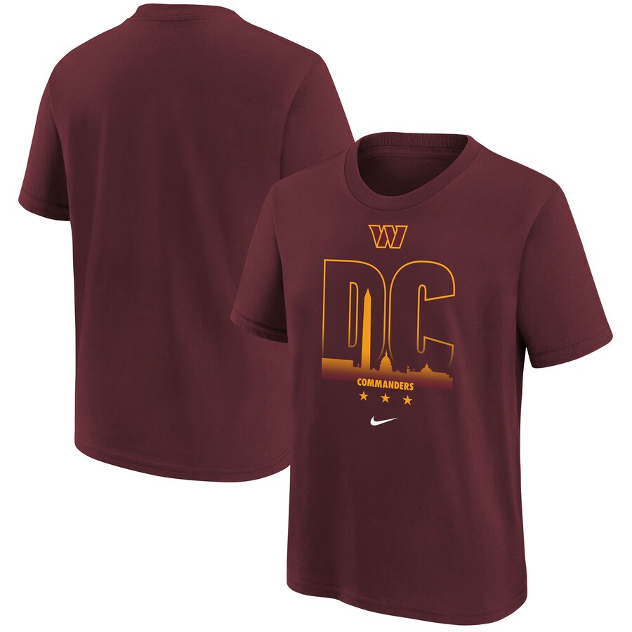 Youth Washington Commanders Nike Burgundy Team City T-Shirt