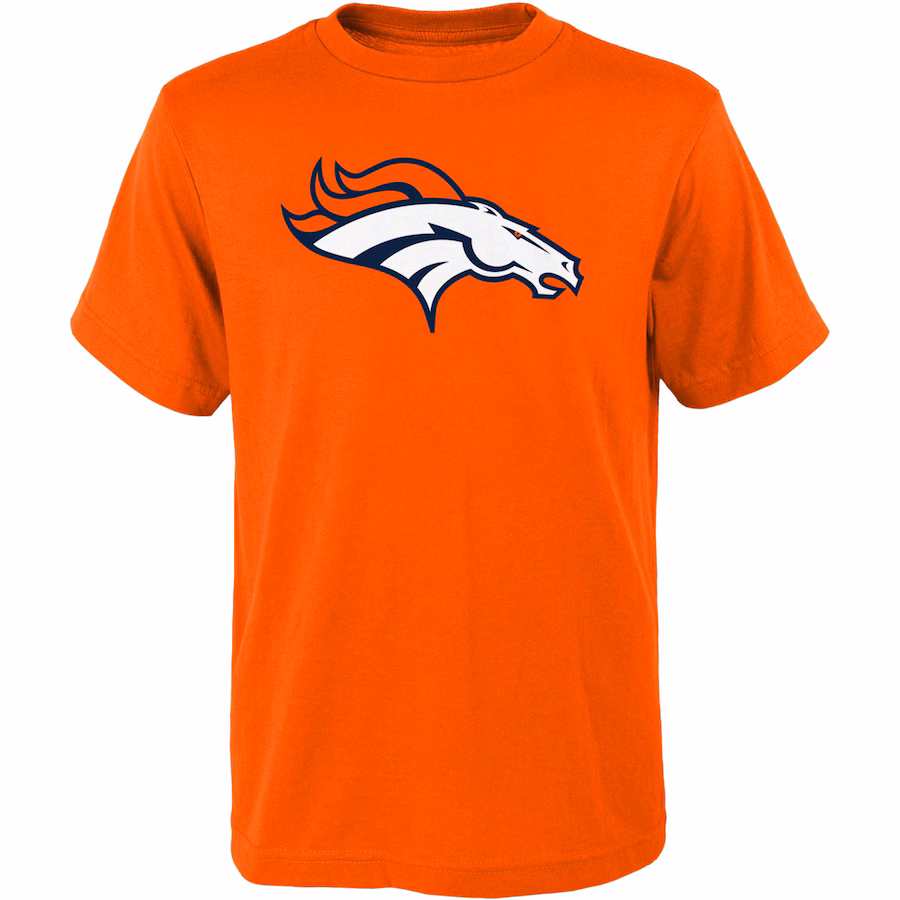 Youth Denver Broncos Orange Primary Logo T-Shirt