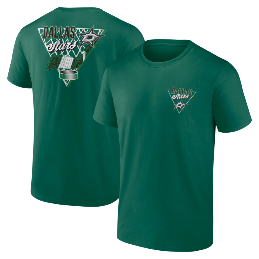 Men's Dallas Stars Kelly Green Net Slap T-Shirt
