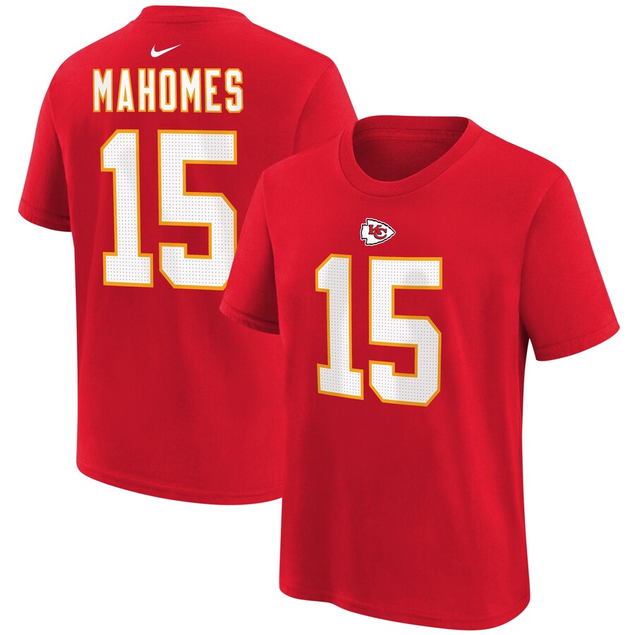 Youth Kansas City Chiefs Patrick Mahomes Red Nike Player Name & Number T-Shirt
