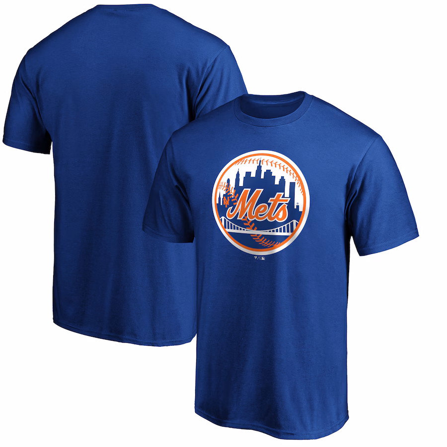 Men's New York Mets Royal Cooperstown Collection Forbes Team Logo T-Shirt