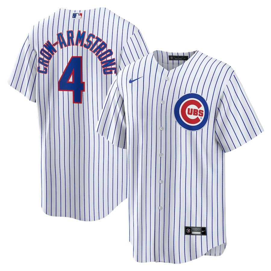 Men's Chicago Cubs Pete Crow-Armstrong Nike White Home Replica 1.0 Jersey