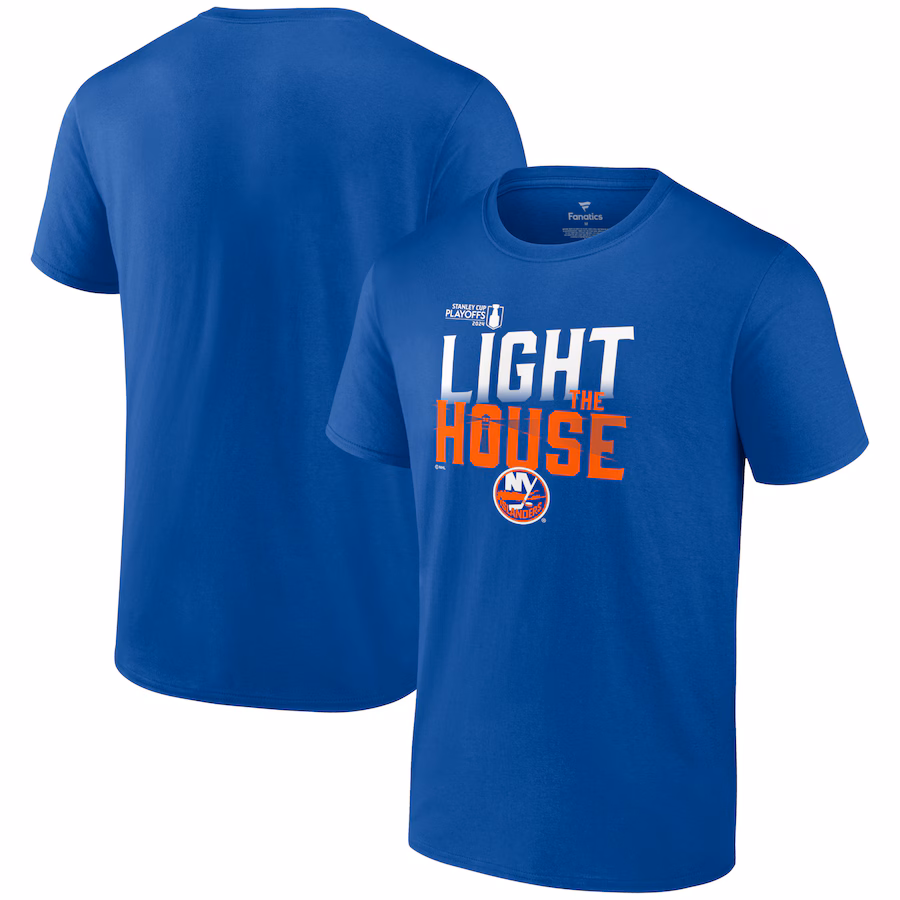 Men's New York Islanders Fanatics Royal 2024 Stanley Cup Playoffs Slogan T-Shirt