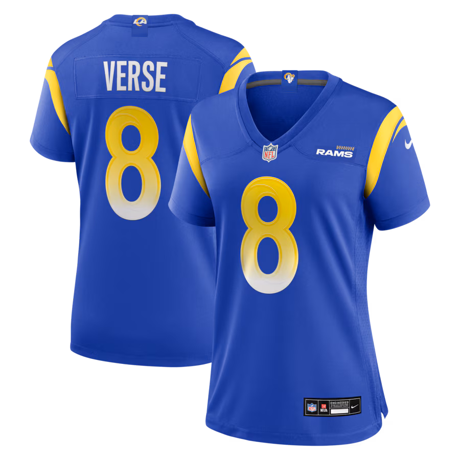Women's Los Angeles Rams Jared Verse Nike Royal Team Game Jersey