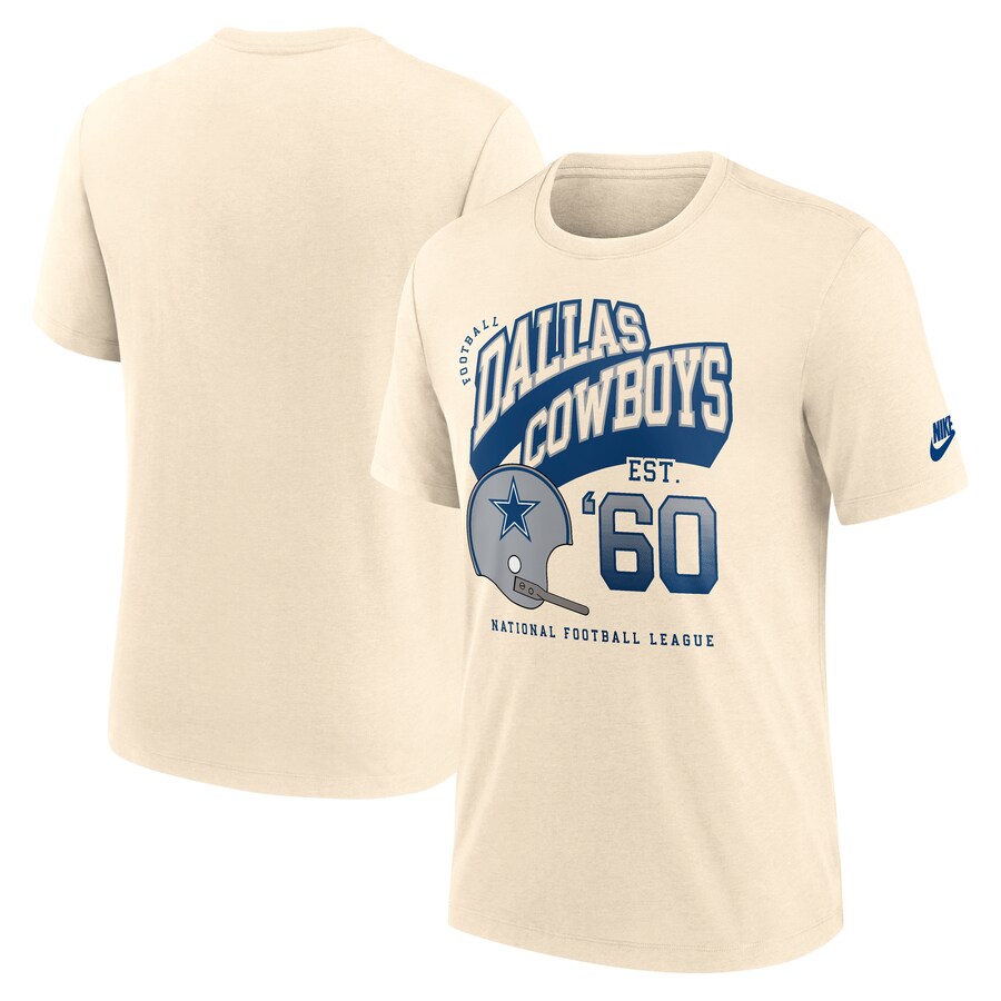 Men's Dallas Cowboys  Nike Natural Rewind Tri-Blend T-Shirt