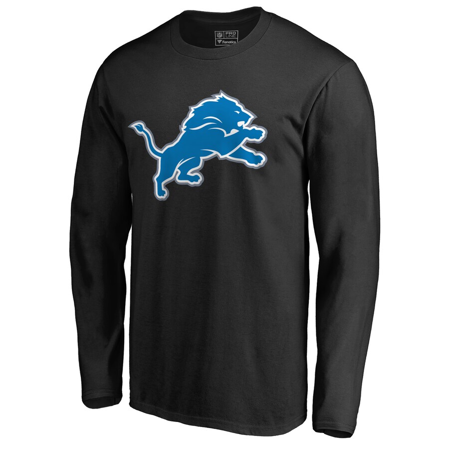 Men's Detroit Lions Black Primary Logo T-Shirt