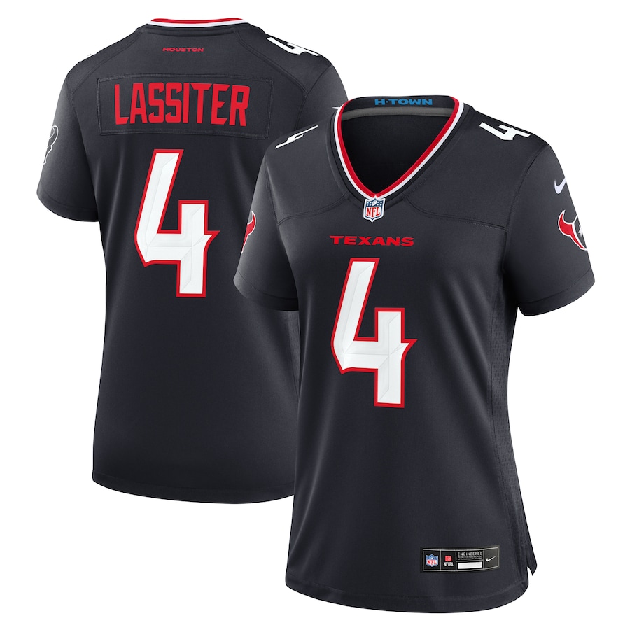Women's Houston Texans Kamari Lassiter Nike Navy Team Game Jersey